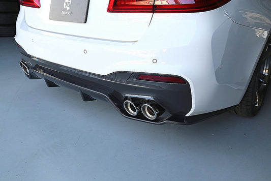 3D Design G30 5-Series Carbon Rear Diffuser - Type 1-Exterior-Silicon Valley Bimmer