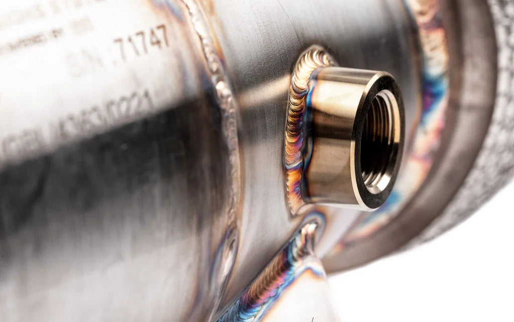 AMS Performance A90 Supra Stainless Catted Downpipe-Exhaust-Silicon Valley Bimmer