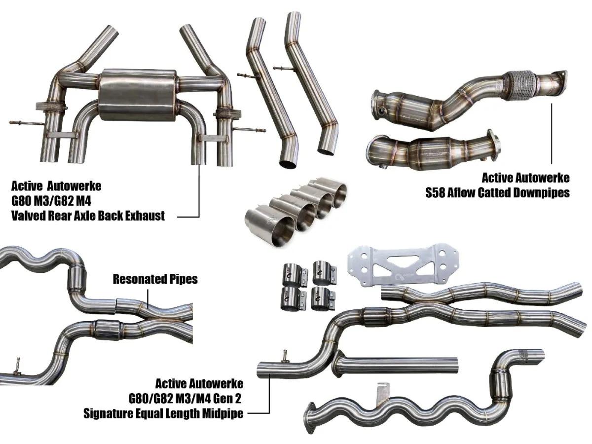 Active Autowerke G80/G82 Exhaust Bundle Aflow Equal Length Resonated-Exhaust-Silicon Valley Bimmer