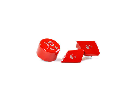 AutoTecknic Bright Red M1/ M2 Button Set - F85 X5M | F86 X6M-Interior-Silicon Valley Bimmer