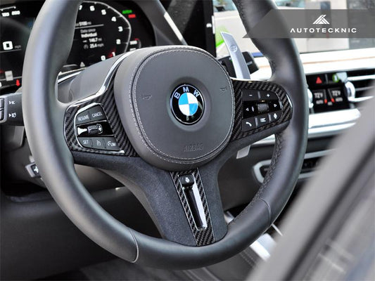 AutoTecknic Carbon Alcantara Steering Wheel Trim - F40 1-Series-Interior-Silicon Valley Bimmer