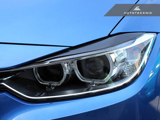 AutoTecknic Carbon Fiber Headlight Trim Set - F30 3 Series Sedan | F31 3 Series Wagon-Exterior-Silicon Valley Bimmer