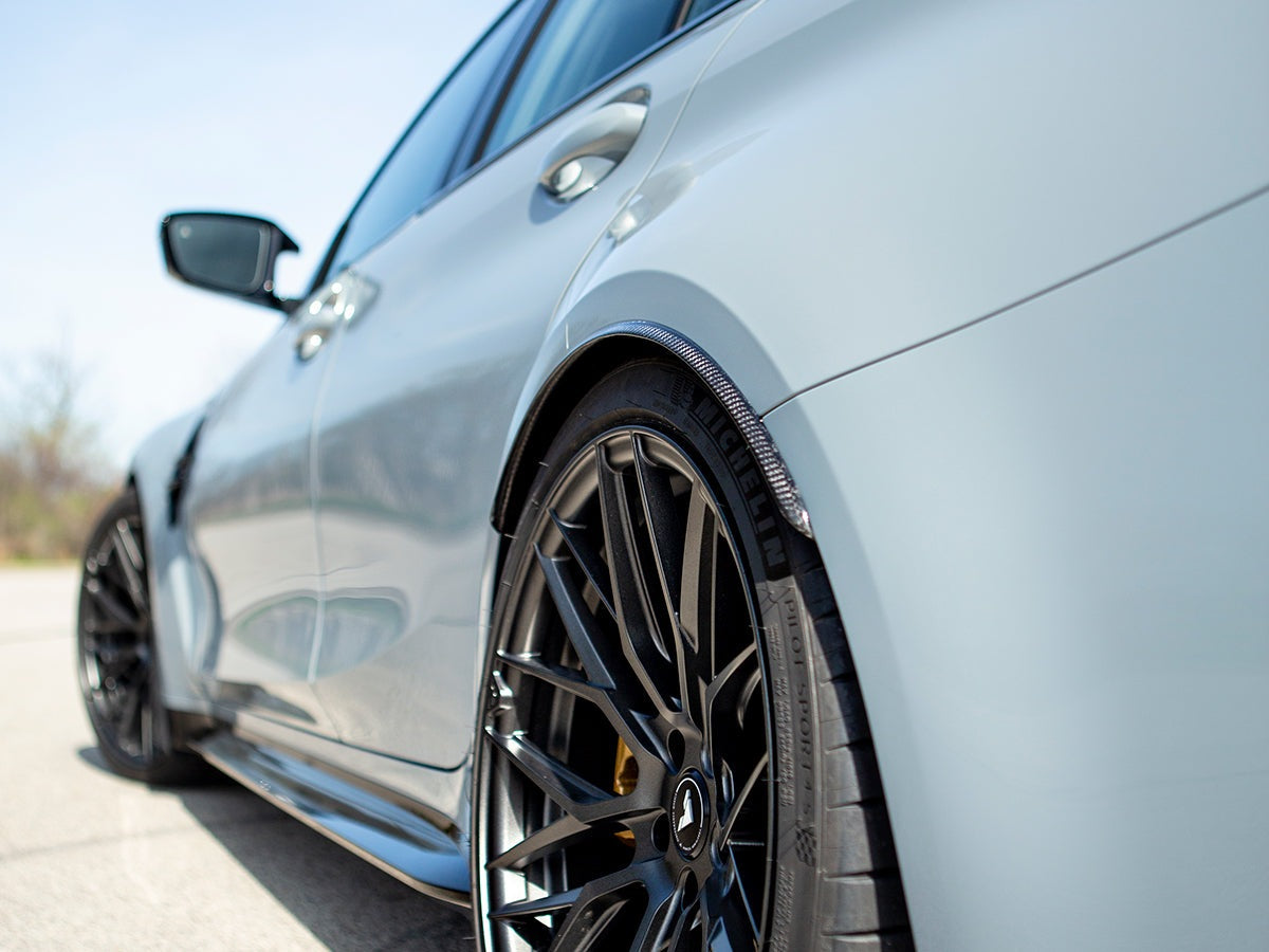 AutoTecknic Carbon Fiber Rear Wheel Arch Extension Set - G80 M3
