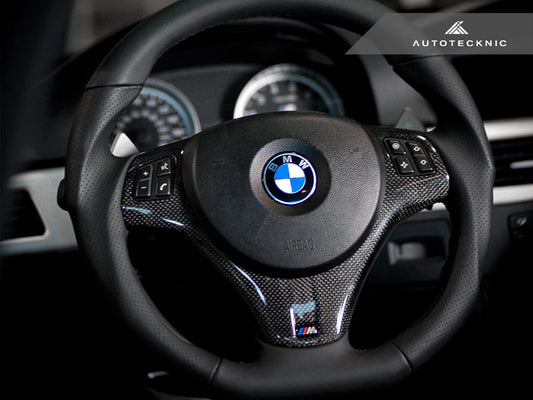 AutoTecknic Carbon Fiber Steering Wheel Trim - E9X M3 | E82 1M Coupe-Interior-Silicon Valley Bimmer
