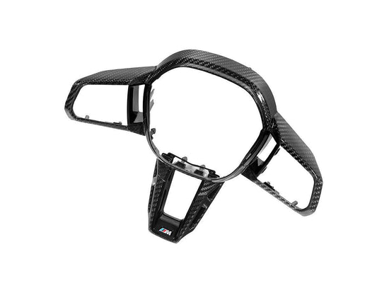 AutoTecknic Carbon Fiber Steering Wheel Trim - G60/ G61 5-Series-Interior-Silicon Valley Bimmer