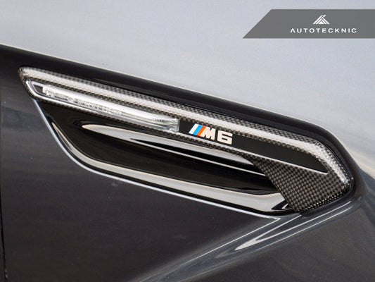 AutoTecknic Dry Carbon Fender Light Trim Set - F06 M6 Gran-Coupe | F12 M6 Cabrio | F13 M6 Coupe-Exterior-Silicon Valley Bimmer