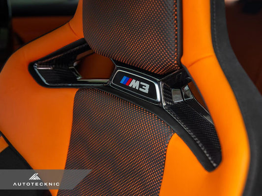 AutoTecknic Dry Carbon Fiber Seat Belt Outlet Cover Set - BMW G80 M3 | G82 M4 | G87 M2 | M Carbon Bucket Seats-Seats-Silicon Valley Bimmer