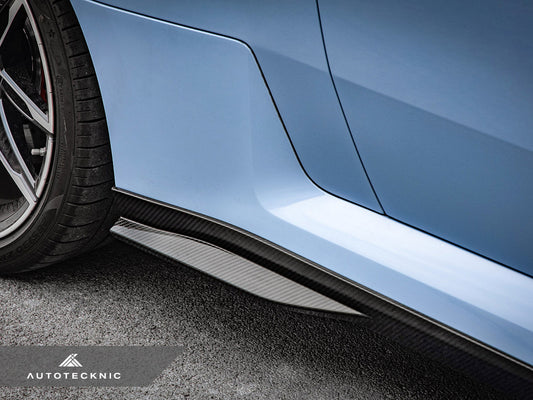 AutoTecknic Dry Carbon Fiber Side Skirt Extension Set - G87 M2-Exterior-Silicon Valley Bimmer