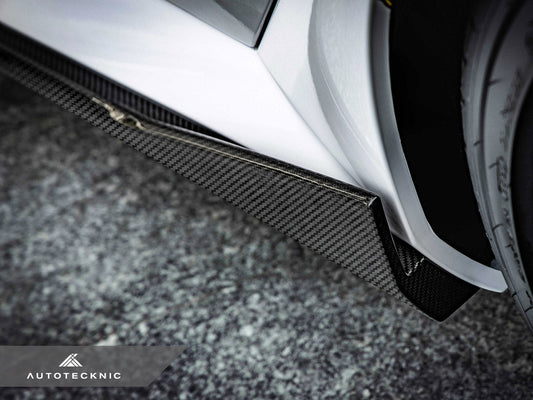 AutoTecknic Dry Carbon Fiber Side Skirt Extension Set - G90/ G99 M5-Exterior-Silicon Valley Bimmer