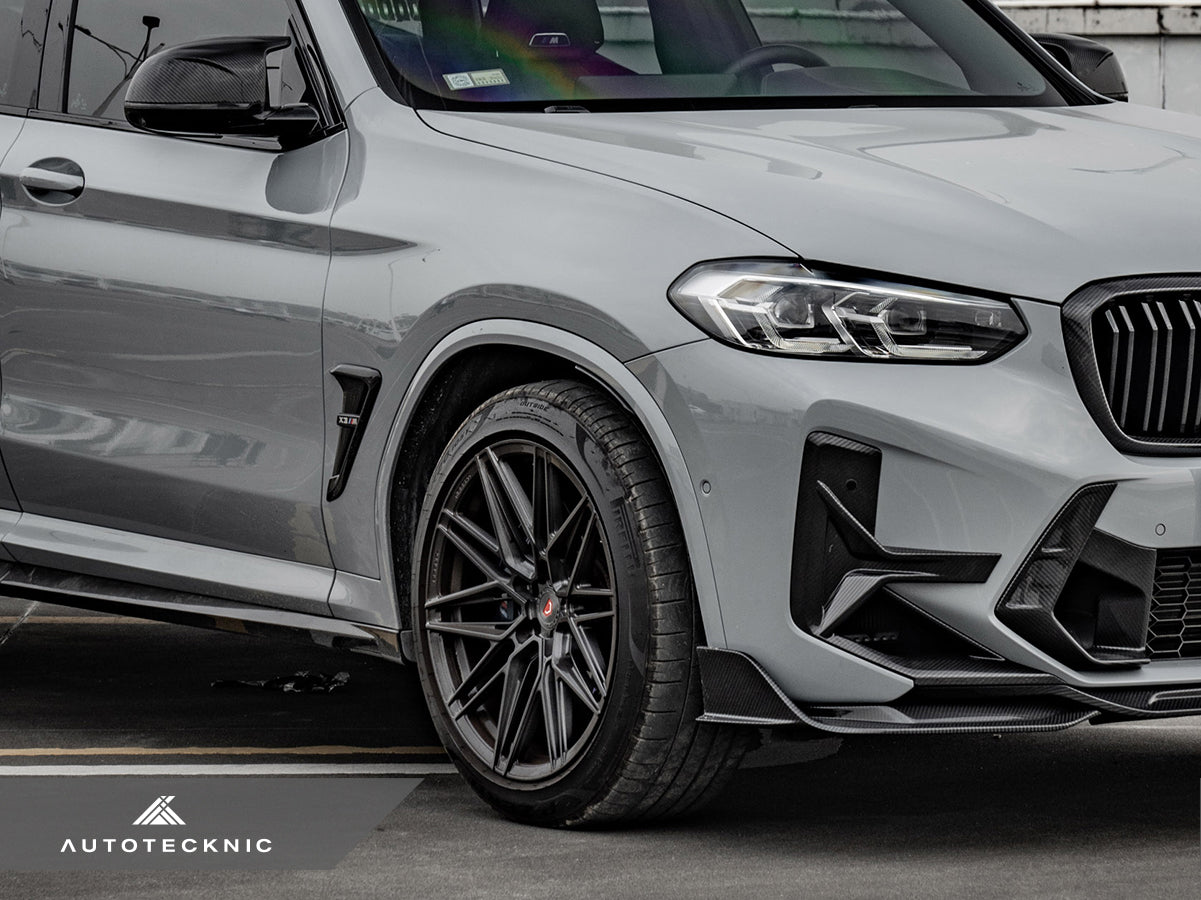 AutoTecknic Dry Carbon Front Bumper Trim Set - F97 X3M LCI | F98 X4M LCI-Exterior-Silicon Valley Bimmer