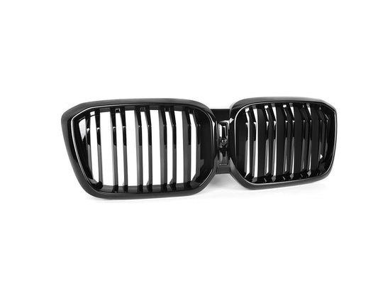 AutoTecknic Dual-Slats Gloss Black Front Grille - G01 X3 | G02 X4 LCI-Exterior-Silicon Valley Bimmer