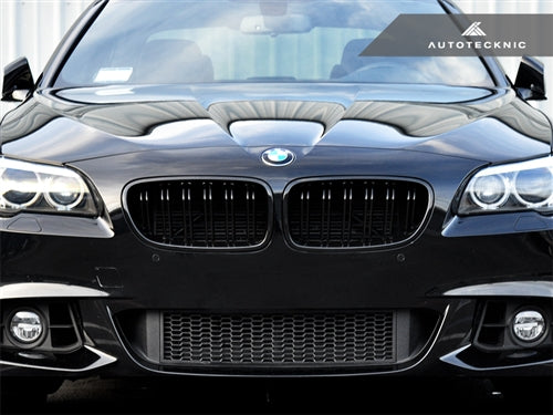 AutoTecknic Dual-Slats Gloss Black Front Grille Set - F10 5-Series | M5-Exterior-Silicon Valley Bimmer