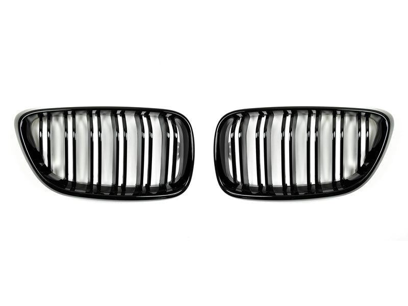 AutoTecknic Dual-Slats Gloss Black Front Grille Set - F22 2-Series | F87 M2-Exterior-Silicon Valley Bimmer