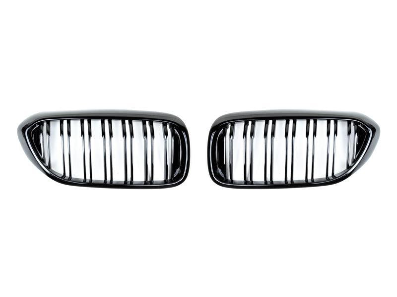 AutoTecknic Dual-Slats Gloss Black Front Grille Set - G30 5-Series Pre-LCI-Exterior-Silicon Valley Bimmer