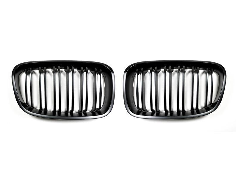 AutoTecknic Dual-Slats Stealth Black Front Grille Set - F20 1-Series-Exterior-Silicon Valley Bimmer