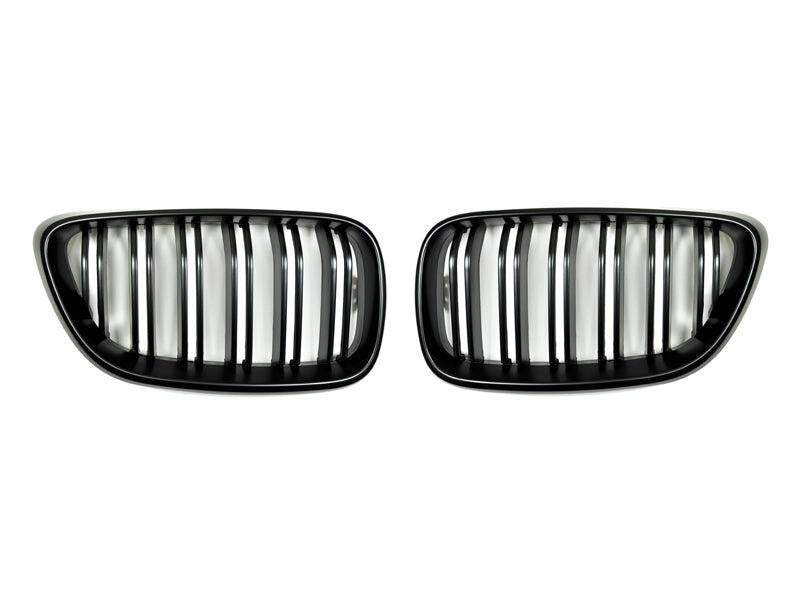 AutoTecknic Dual-Slats Stealth Black Front Grille Set - F87 M2 | F22 2-Series-Exterior-Silicon Valley Bimmer