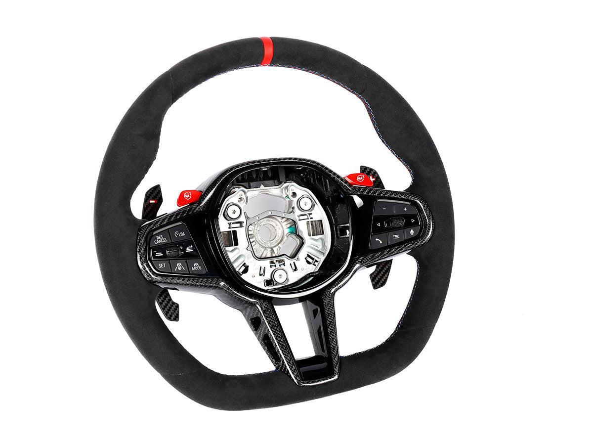 AutoTecknic G8X LCI Alcantara Steering Wheel - G8X M2/ M3/ M4-Interior-Silicon Valley Bimmer