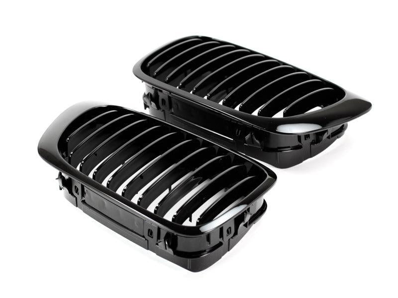 AutoTecknic Gloss Black Front Grille Set - E46 3-Series Coupe Pre-Facelift | M3-Exterior-Silicon Valley Bimmer