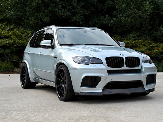 AutoTecknic Gloss Black Front Grille Set - E70 X5 / X5M | E71 X6 / X6M-Exterior-Silicon Valley Bimmer