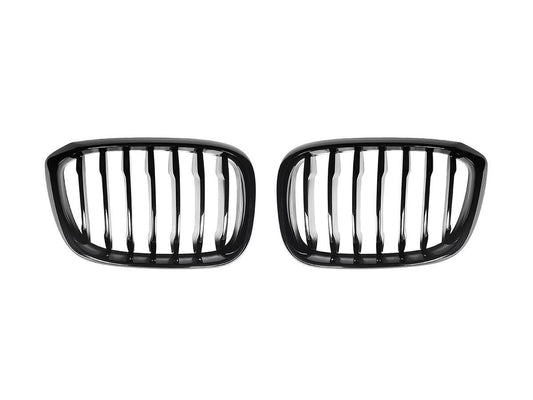 AutoTecknic Gloss Black Front Grille Set - G01 X3 | G02 X4 Pre-LCI-Exterior-Silicon Valley Bimmer
