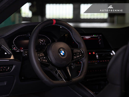 AutoTecknic LCI Carbon Steering Wheel Trim - G20/ G21 3-Series 2025-Up-Interior-Silicon Valley Bimmer