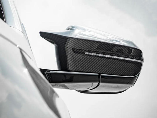 AutoTecknic M-Inspired Dry Carbon Mirror Cap Set - G60 5-Series | G70 7-Series-Exterior-Silicon Valley Bimmer