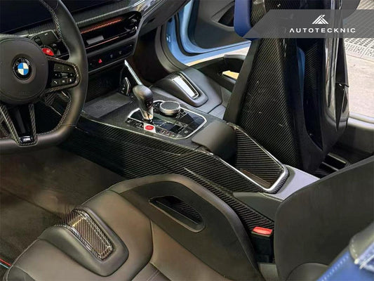 AutoTecknic Pre-Preg Carbon CSL Center Console - BMW G8X M2 / M3 / M4 (Automatic)-Interior Trim-Silicon Valley Bimmer
