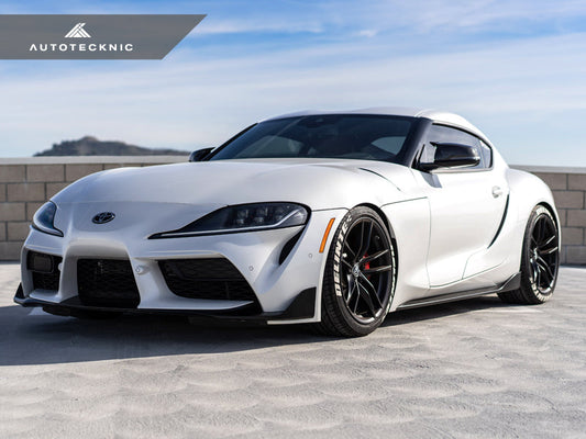 AutoTecknic Replacement Aero Glazing Black Mirror Covers - A90 Supra 2020-Up-Exterior-Silicon Valley Bimmer