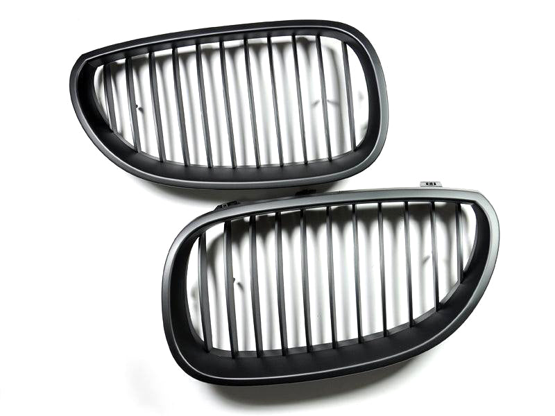 AutoTecknic Stealth Black Front Grille Set - E60 5-Series | M5-Exterior-Silicon Valley Bimmer