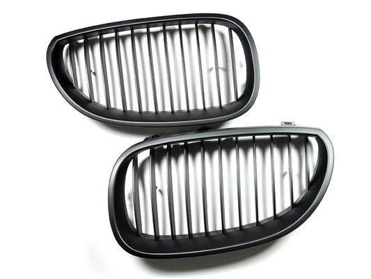 AutoTecknic Stealth Black Front Grille Set - E60 5-Series | M5-Exterior-Silicon Valley Bimmer