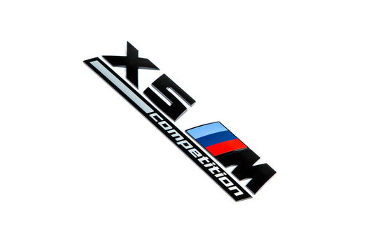 BMW F95 X5M Competition Trunk Emblem - Gloss Black-Exterior-Silicon Valley Bimmer