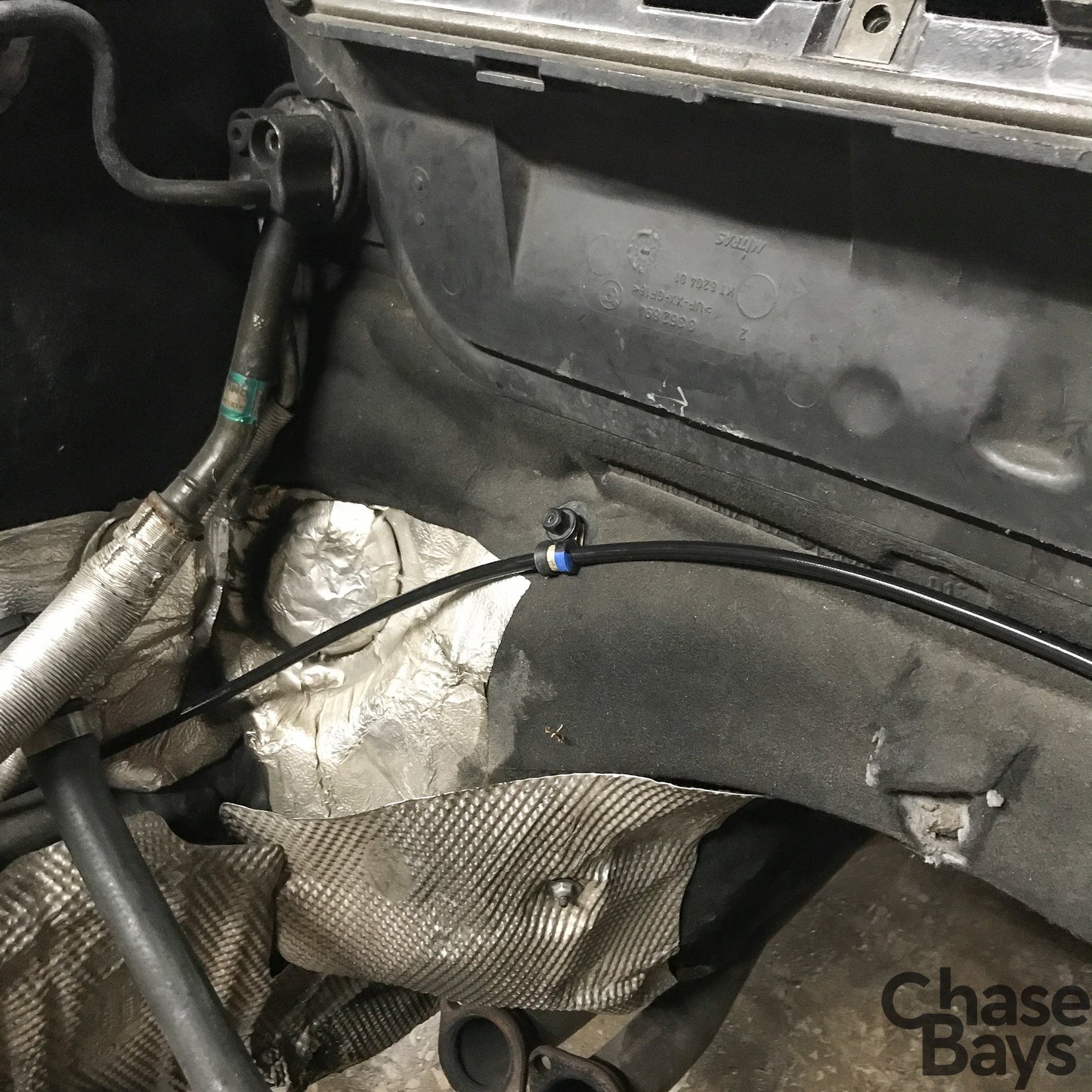 Chase Bays Brake Line Relocation - BMW E46 inBay with OEMC-Brakes-Silicon Valley Bimmer