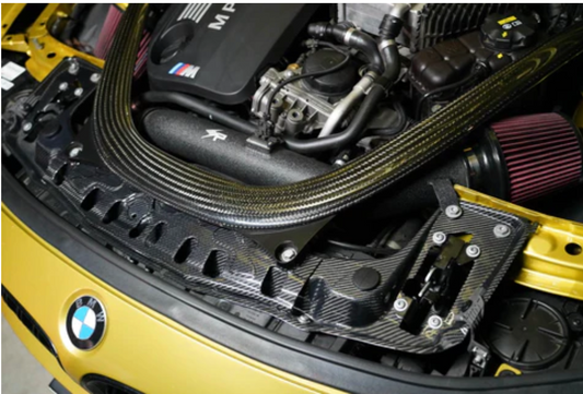 Dinmann BMW Carbon Fiber Radiator Support Brace For F8X M2 M3 M4 and F2x, F3x, F4x Series-Exterior-Silicon Valley Bimmer
