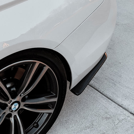 F32 Suvneer Motorsports™ Carbon Fiber Rear Bumper Splitters-Exterior-Silicon Valley Bimmer