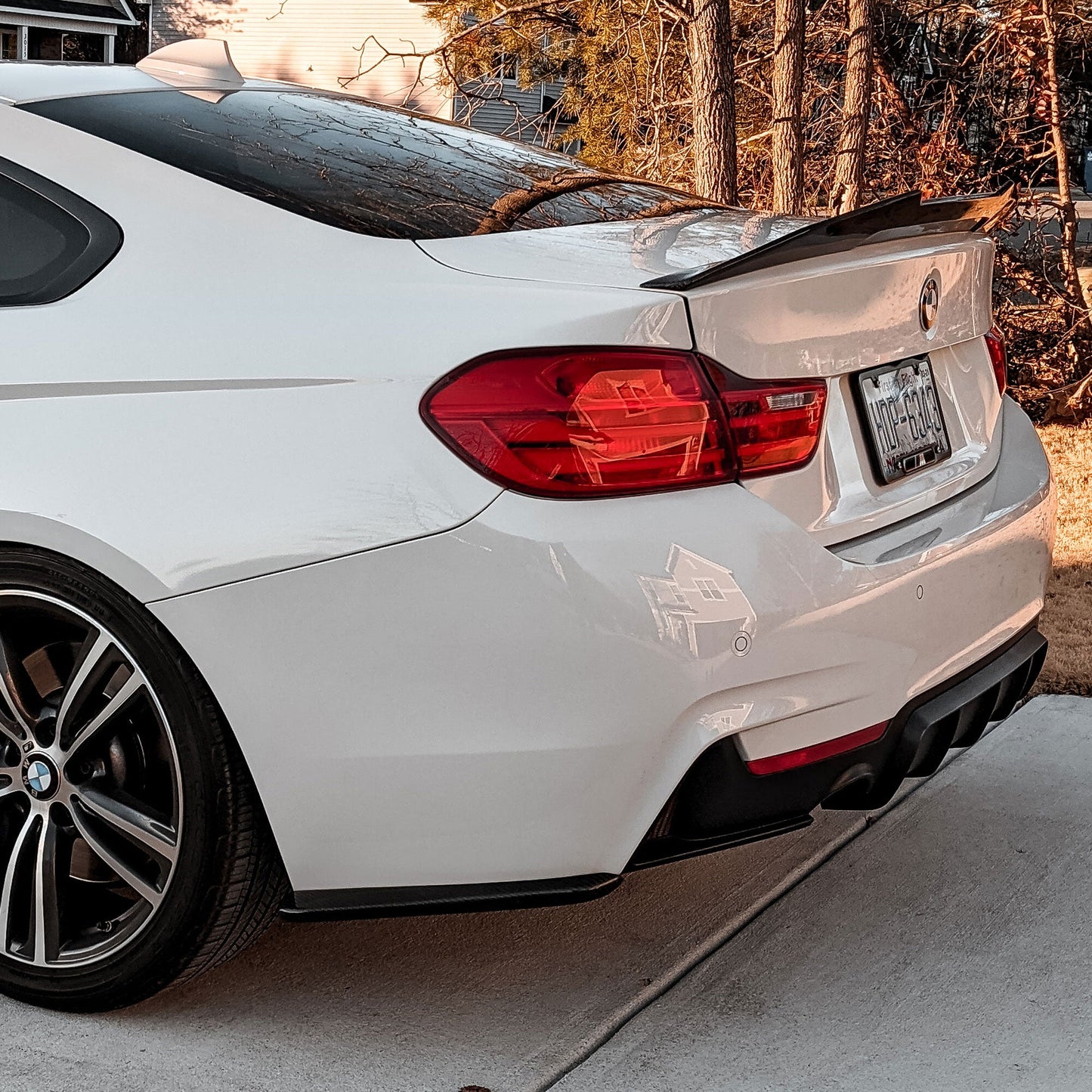 F32 Suvneer Motorsports™ Carbon Fiber Rear Bumper Splitters-Exterior-Silicon Valley Bimmer