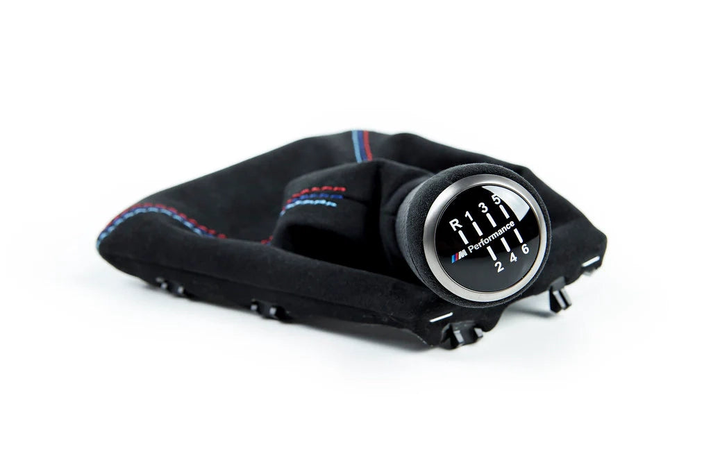 IND F8X M3 / M4 Matte Carbon + Alcantara Shift Boot Set - Straight Stitch-Interior-Silicon Valley Bimmer