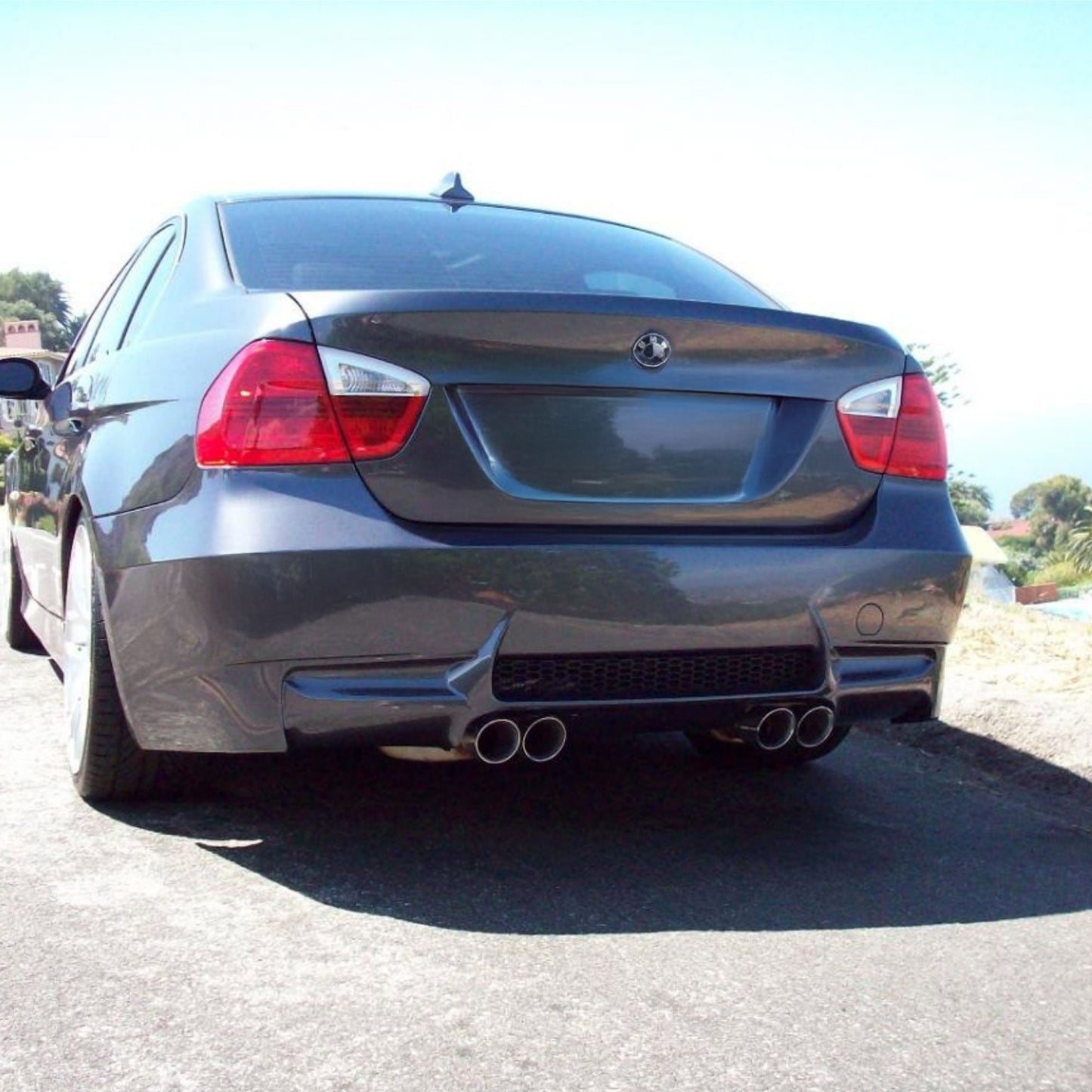 M3 Designed E90 Rear Bumper - Dual Exhaust-Exterior-Silicon Valley Bimmer