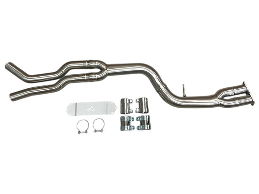 MAD BMW F87 M2C S55 Single Midpipe Non-Resonated W/ Brace-Exhaust-Silicon Valley Bimmer
