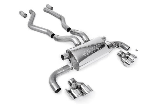 Milltek Axle-Back Exhaust System with Quad GT-100 Tips for BMW G20 M340i Sedan 2021+-Exhaust-Silicon Valley Bimmer