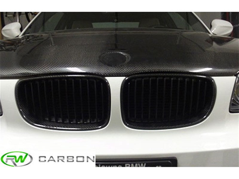 RW Carbon BMW E82 E88 Carbon Fiber Kidney Grilles-Exterior-Silicon Valley Bimmer