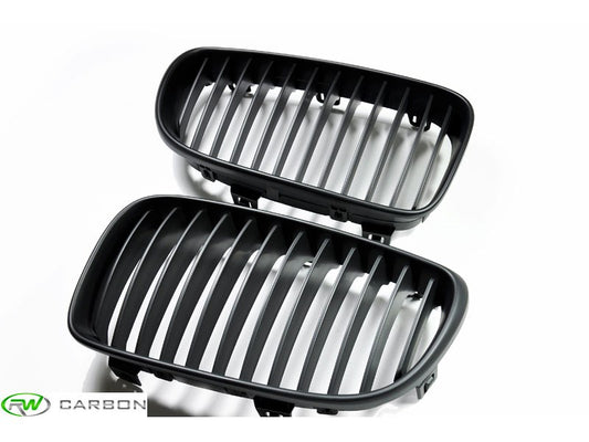 RW Carbon BMW E82 E88 Matte Black Grilles-Exterior-Silicon Valley Bimmer