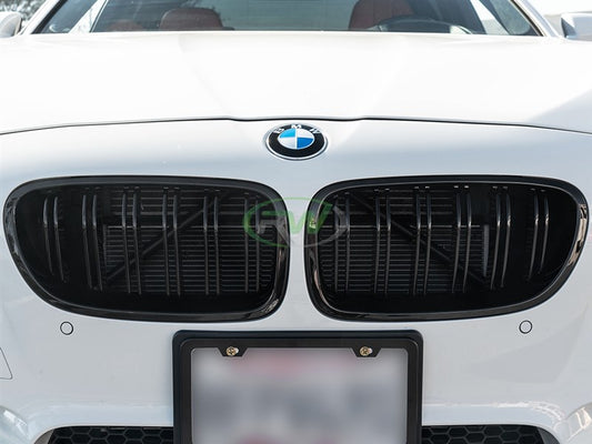 RW Carbon BMW F10 Gloss Black Double Slat Grilles-Exterior-Silicon Valley Bimmer