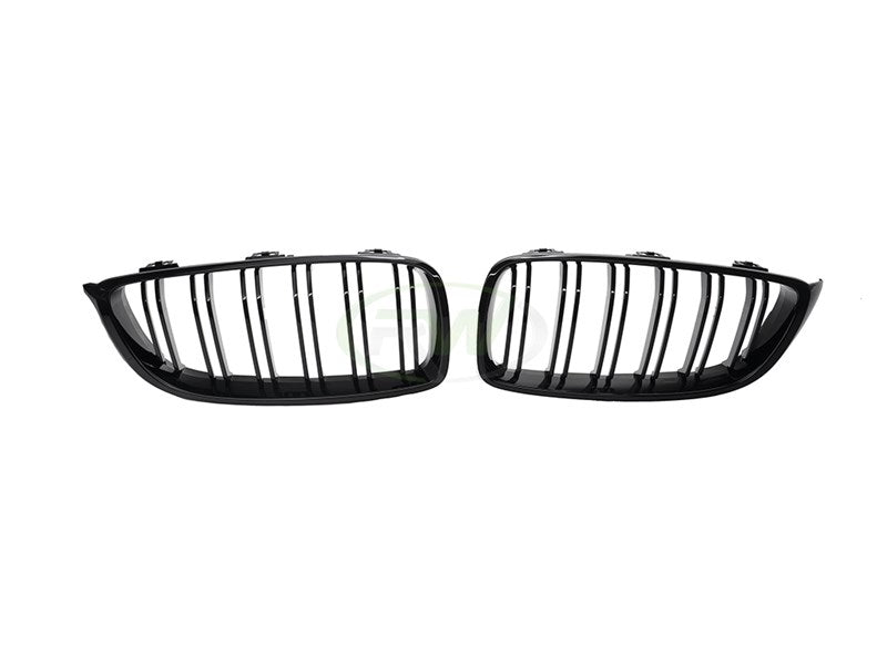 RW Carbon BMW F32 F33 F36 F80 F82 F83 Gloss Black Grilles-Exterior-Silicon Valley Bimmer