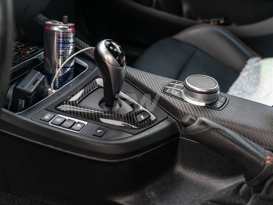 RW Carbon BMW F87 M2 Comp/CS CF Alcantara Console Trim-Interior-Silicon Valley Bimmer