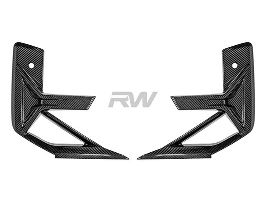 RW Carbon BMW F97 X3M F98 X4M LCI CF Front Bumper Trims-Exterior-Silicon Valley Bimmer