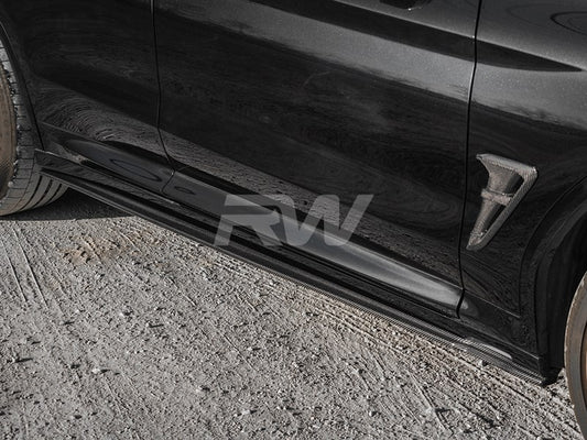 RW Carbon BMW G01 G02 F97 F98 RWS CF Side Skirt Extensions-Exterior-Silicon Valley Bimmer