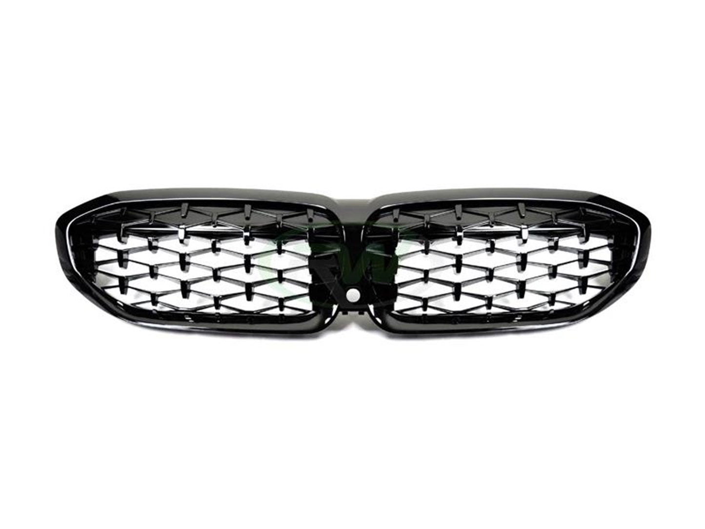 RW Carbon BMW G20 330i M340i Gloss Black Diamond Front Grilles-Exterior-Silicon Valley Bimmer