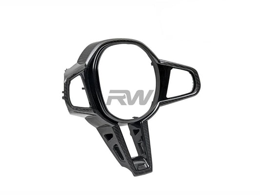 RW Carbon BMW G22 G26 4-Series LCI Carbon Fiber Steering Wheel Trim-Interior-Silicon Valley Bimmer