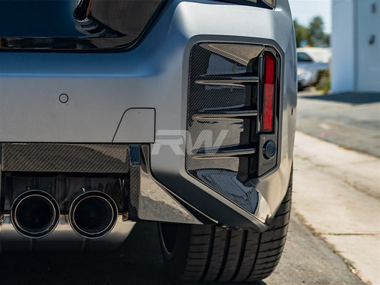 RW Carbon BMW G87 M2 CF Performance Style Rear Bumper Trim-Exterior-Silicon Valley Bimmer