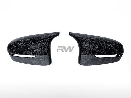 RW Carbon BMW M5/M8 Forged Carbon Mirror Cap Replacements-Exterior-Silicon Valley Bimmer